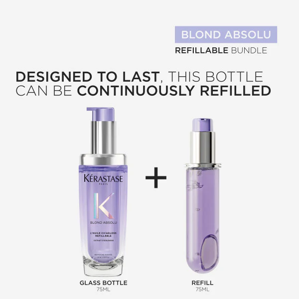 Kérastase Blond Absolu L´Huile Cicagloss refillable hair oil 75ml - Image 4