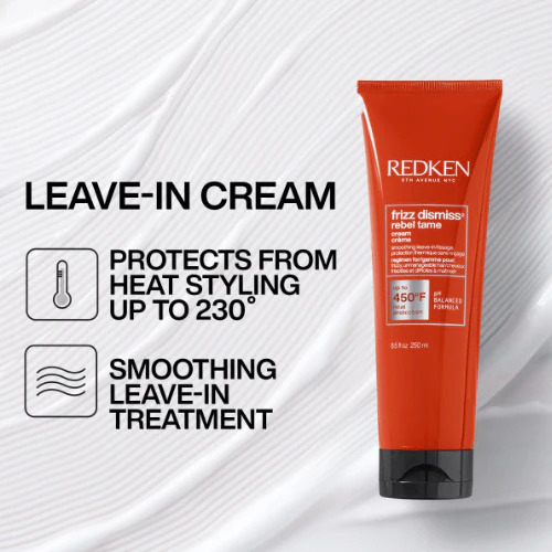 Redken Frizz Dismiss Rebel Tame Heat Protective Leave-In Cream 250 ml. - Image 3