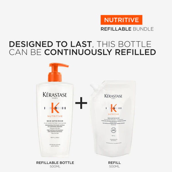 Kérastase Nutritive Bain Riche Shampoo 500ml Refill - Image 2