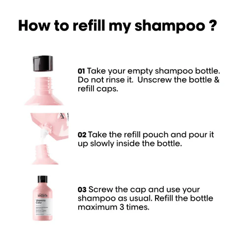 L'Oréal Vitamino Color Shampoo 500 ml Refill - Image 2